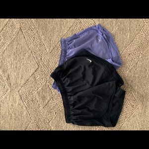 Nike tempo shorts bundle (blue and black)